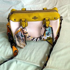 Coach mini bennett satchel bowler bag apple green